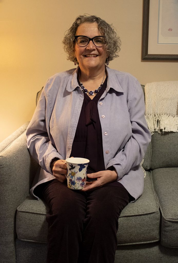 Barbara Waterfall in the Wayshower Clinic office.